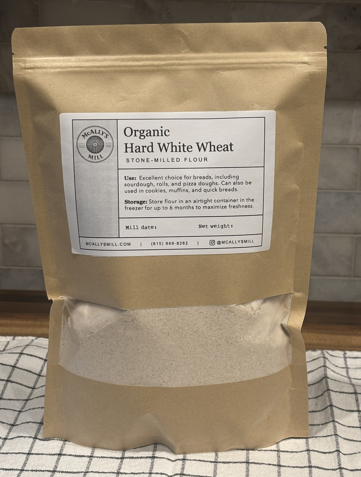 Freshly milled flour and grain